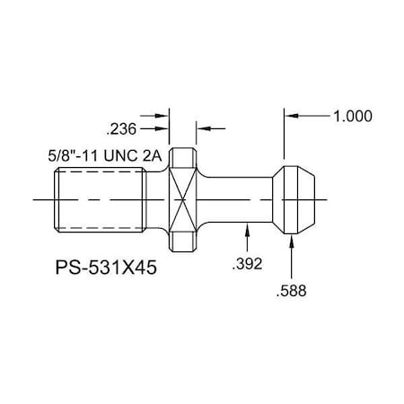 Tj Davies Co Solid Retention Knob PS-531X45